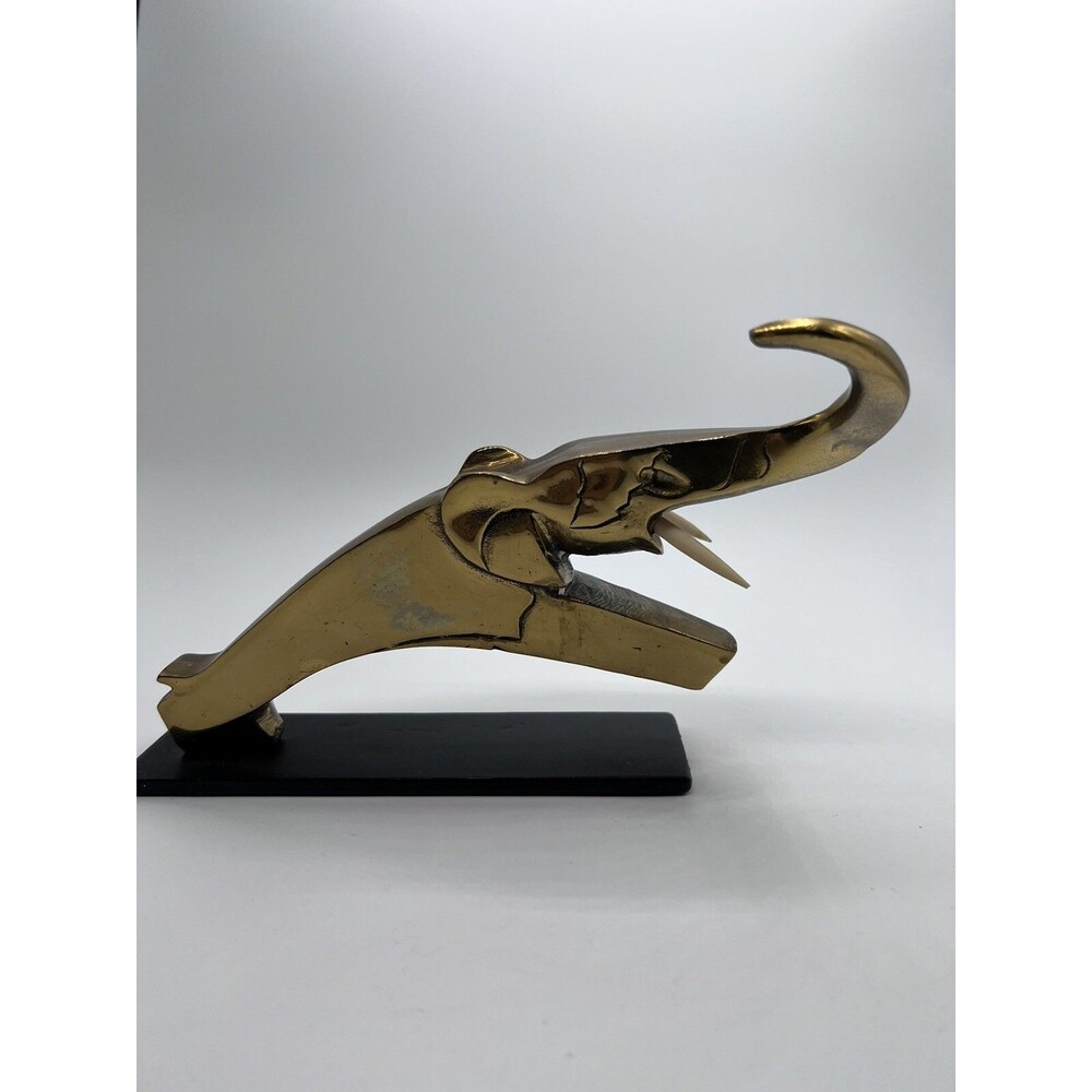 RARE Vintage KNOB CREEK Dolbi Cashier Style Brass Abstract Elephant Figurine
